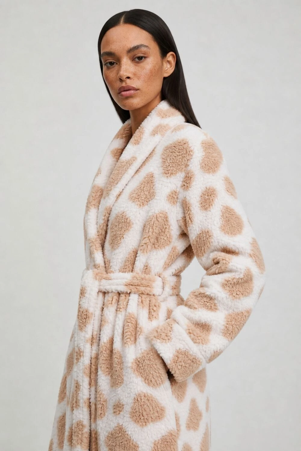 Foto Casaco longo animal print