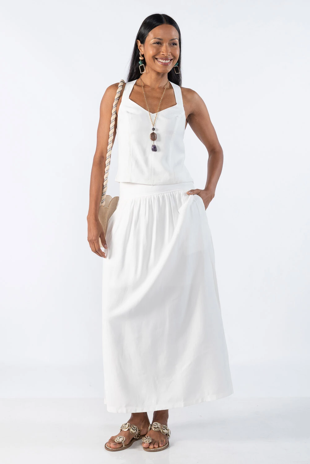 Foto Blusa alfaiataria alça cruzada