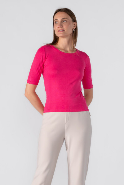 Foto Blusa malha basica manga 3/4