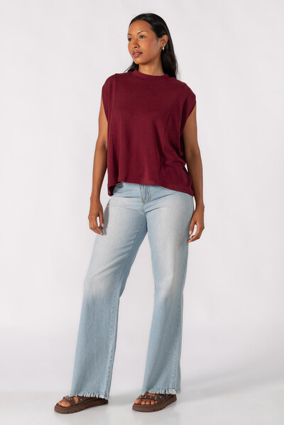 Foto Blusa flanelada gola alta