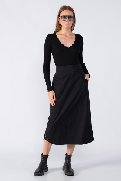 FotoBody canelado manha longa decote v