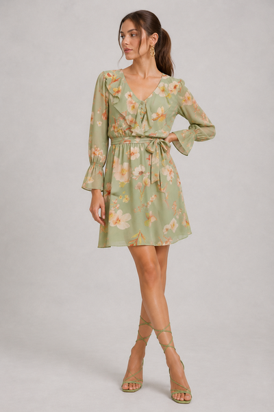 Foto Vestido curto estampado