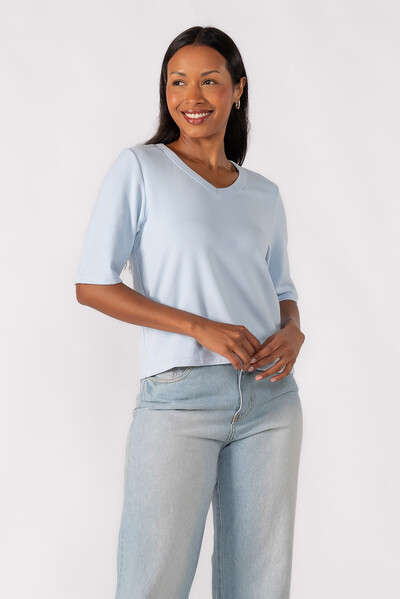 Foto Blusa oversized manga 3/4