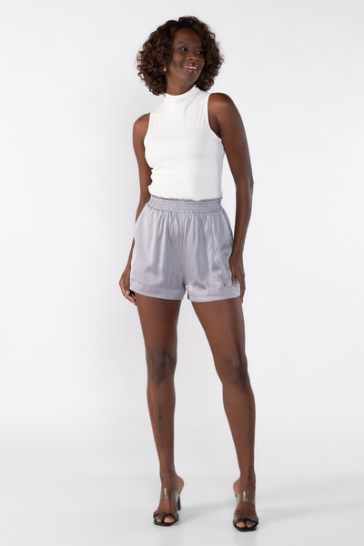 FotoShorts acetinado com elastico na cintura