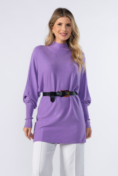 Foto Blusa alongada detalhe canelado no punho