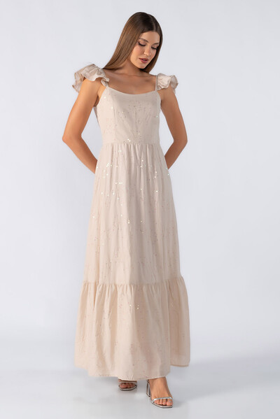 Foto Vestido longo babados na alça