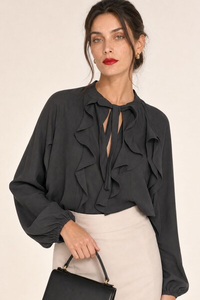 Foto Blusa manga longa com golinha