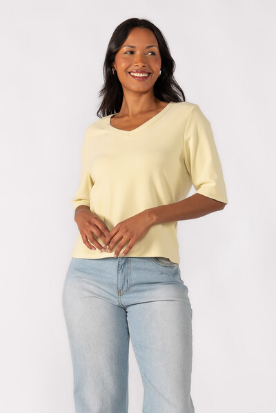 Foto Blusa oversized manga 3/4