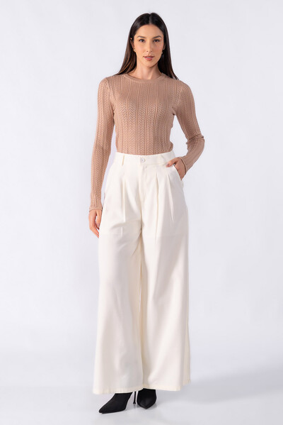 Foto Blusa basica texturizada manga longa