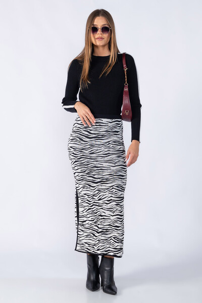 Foto Saia midi tricot animal print