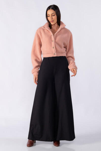 Foto Casaco cropped botoes trabalhado