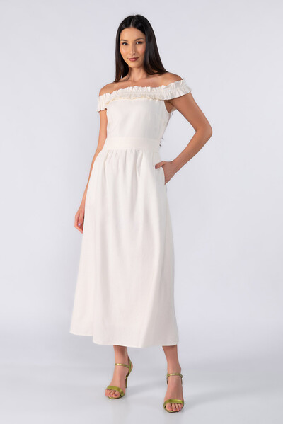 Foto Vestido midi ombro a ombro