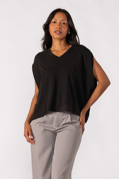 Foto Blusa oversized decote em V
