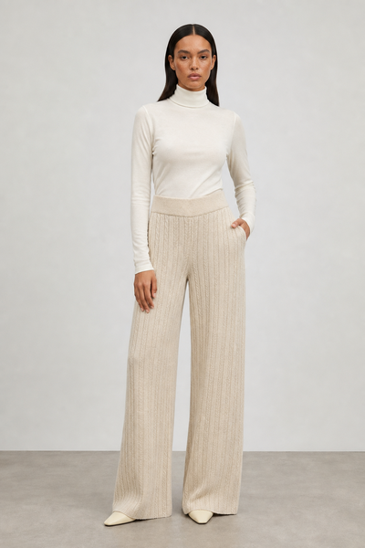Foto Calça tricot texturizada