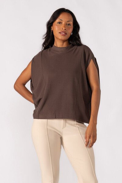Foto Blusa flanelada gola alta