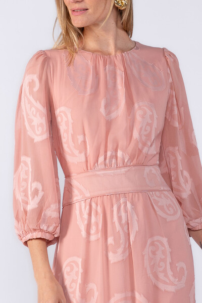 Foto Vestido longo chiffon detalhado