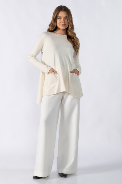 Foto Blusa sueter basico amplo com bolsos