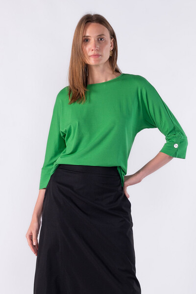 Foto Blusa malha manga morcego