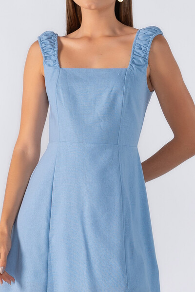 FotoVestido midi com elastico na alça