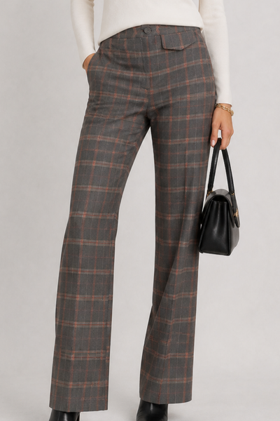 Foto Calça pantalona xadrez