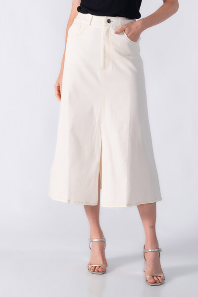 Foto Saia midi com fendas