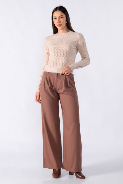 Foto Blusa sueter texturizada manga longa