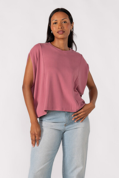Foto Blusa oversized canelada