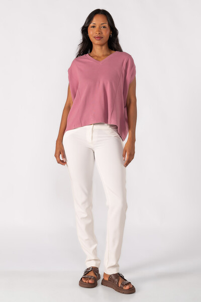 Foto Blusa oversized decote em V