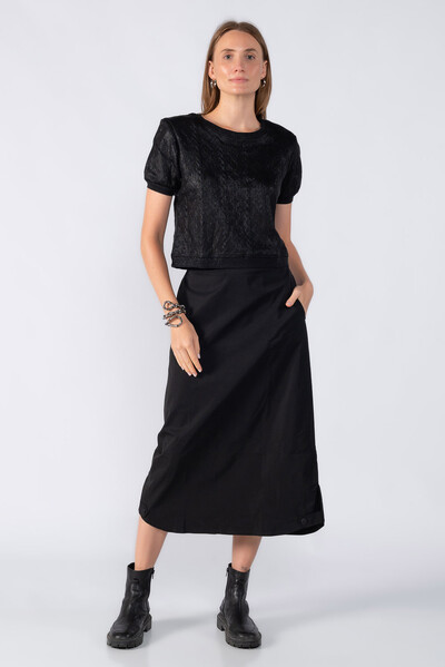 FotoBlusa curta malha foil