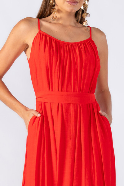 Foto Vestido longo em crepe forrado
