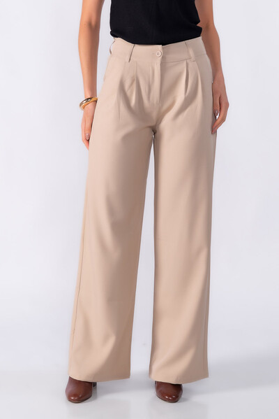 Foto Calca pantalona classica com elastico na cintura