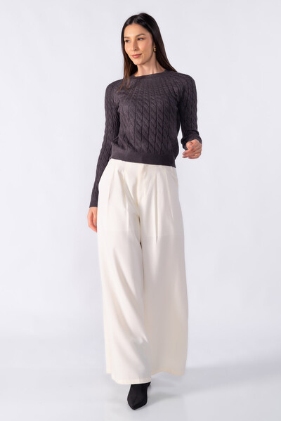 Foto Blusa sueter texturizada manga longa