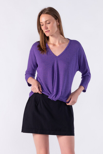 Foto Blusa manga 3/4 com detalhe frente