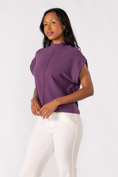 Foto Blusa gola alta canelada