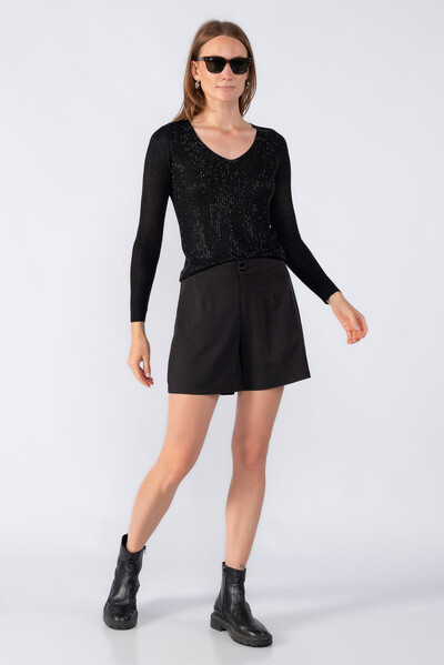 Foto Blusa manga longa aplicacao em strass