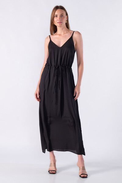 Foto Vestido midi decote v