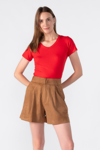 FotoBlusa malha gola v