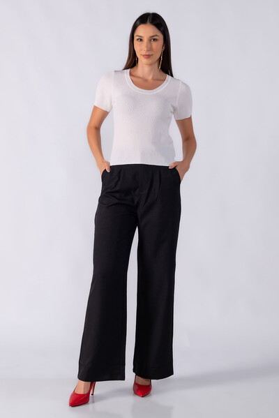 Foto Blusa texturizada manga curta