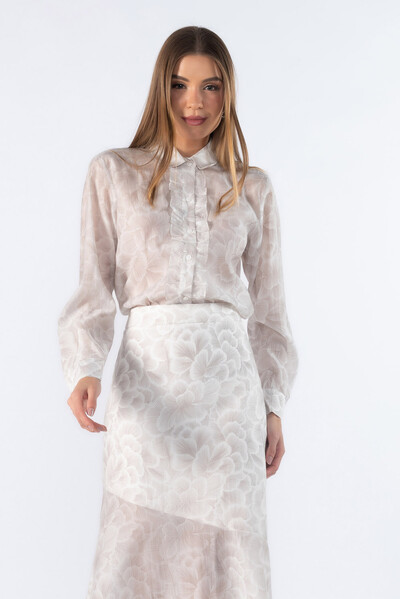 Foto Camisa estampada detalhe em babado