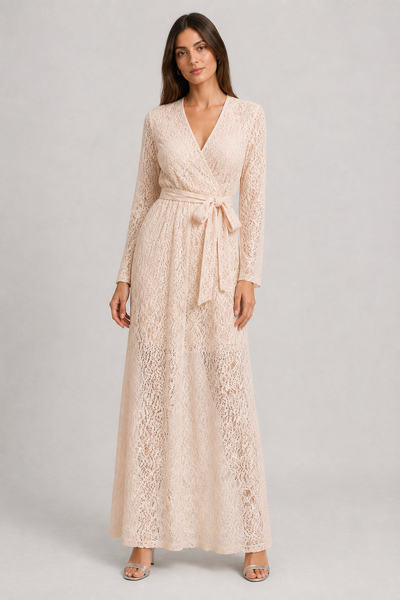 Foto Vestido longo em renda