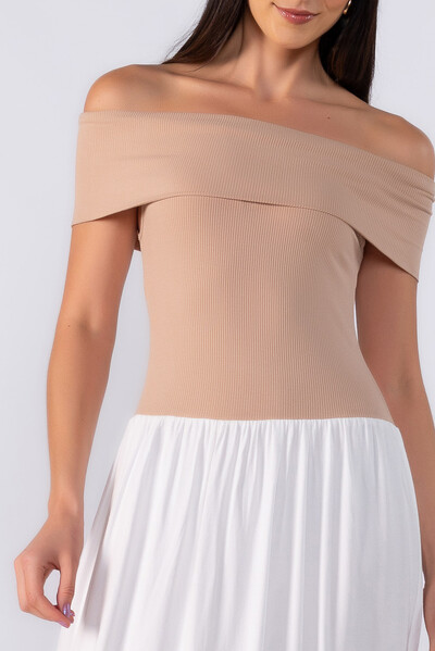 FotoVestido midi bicolor