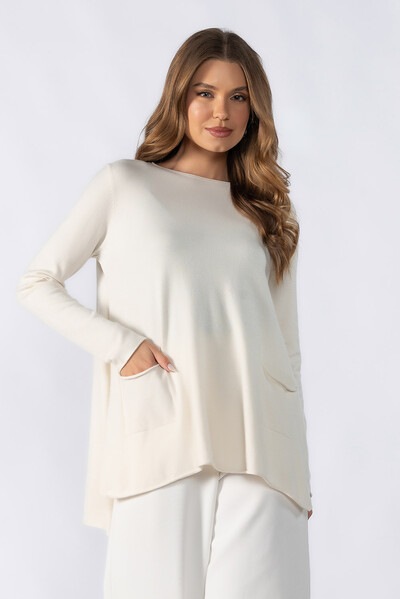 FotoBlusa sueter basico amplo com bolsos