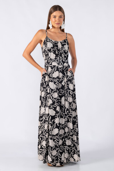 Foto Vestido longo estampado