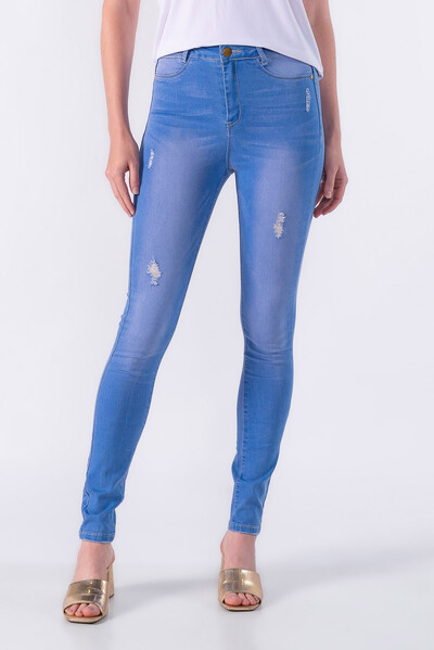Foto Calca jeans skinny destroyed