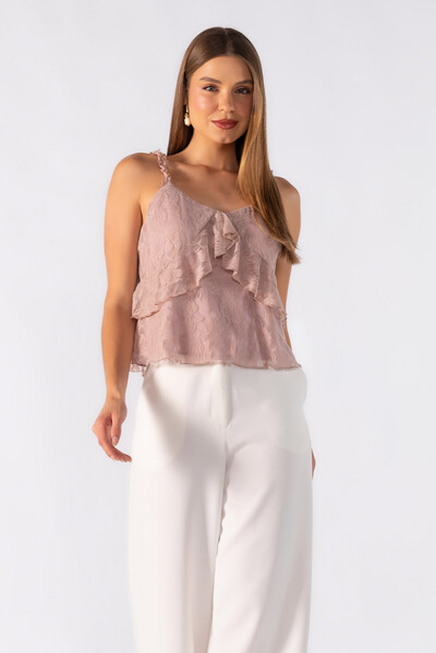 Foto Blusa bata renda floral