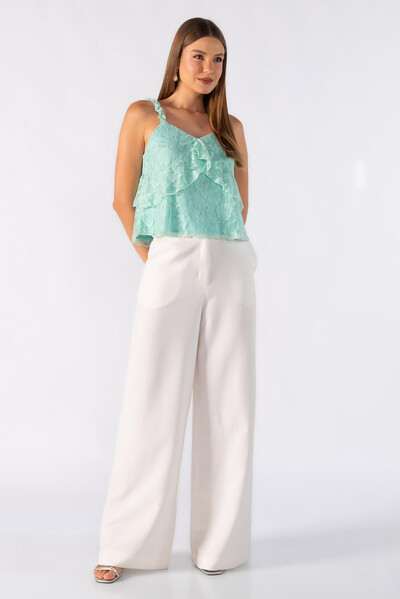 FotoBlusa bata renda floral