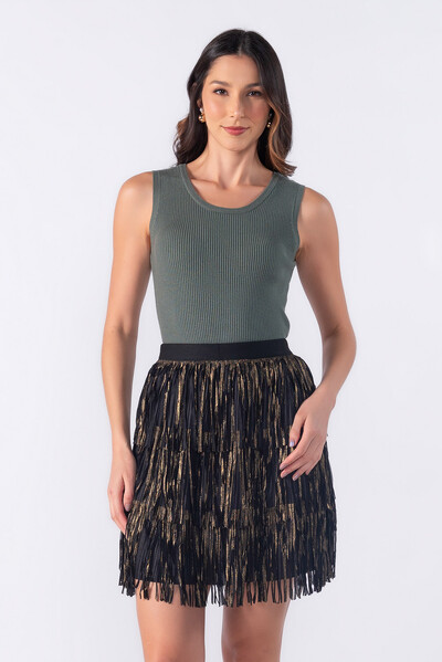Foto Blusa tricot regata decote u