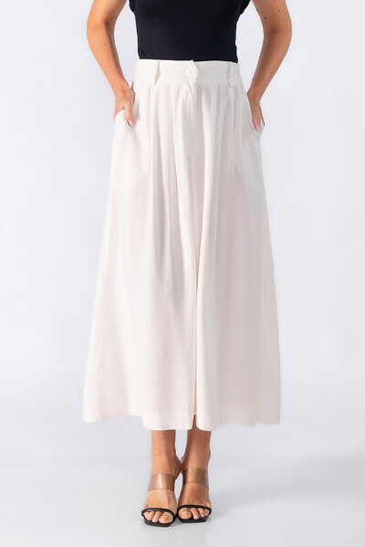 Foto Saia midi evase com bolsos