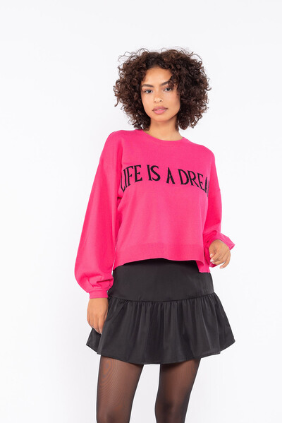 Sueter amplo life is a dream elastico no punho