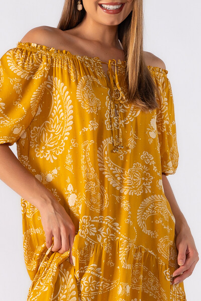 FotoVestido ombro a ombro detalhe em lurex